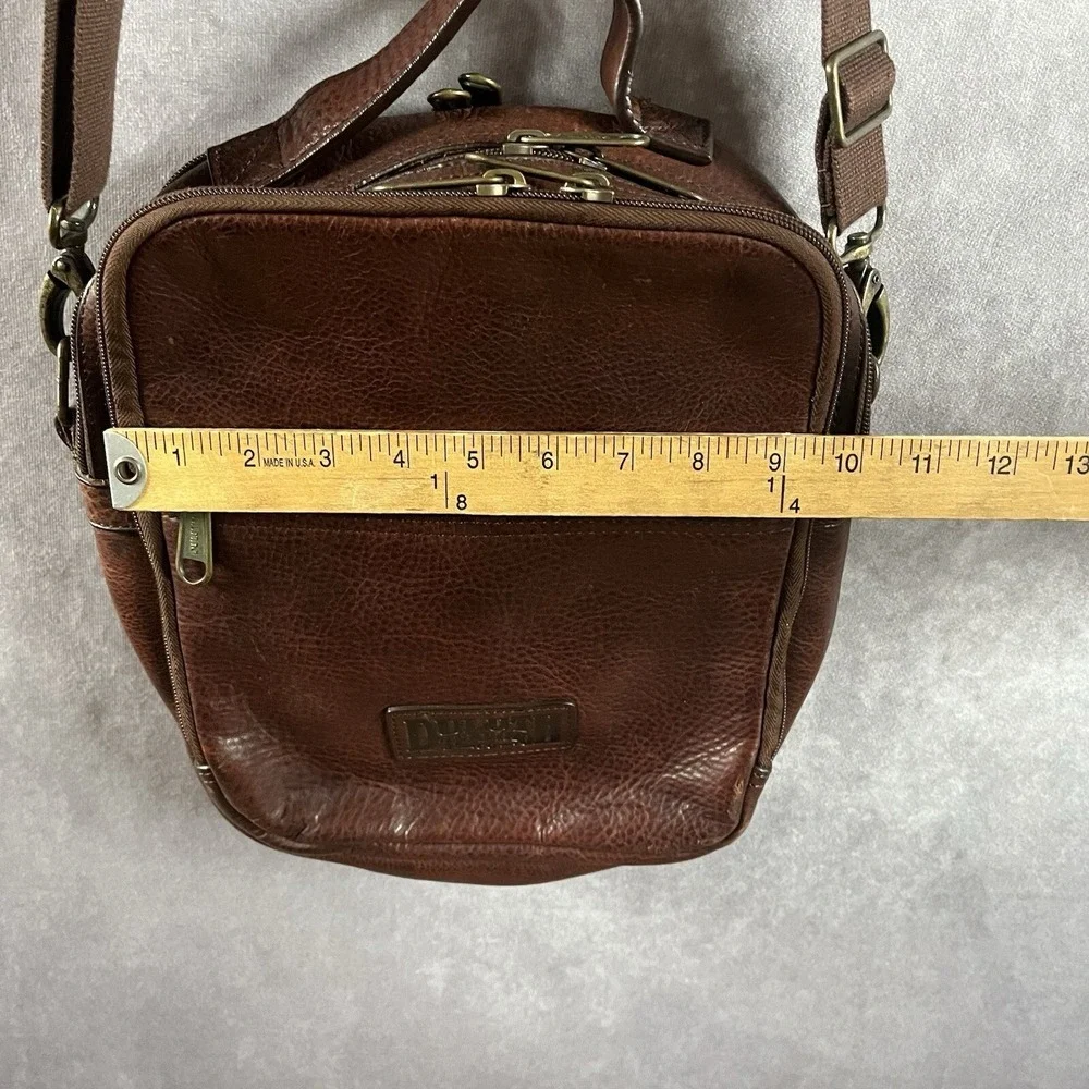 Duluth Trading Company Lifetime Brown Patina Leather Vintage Crossbody Bag